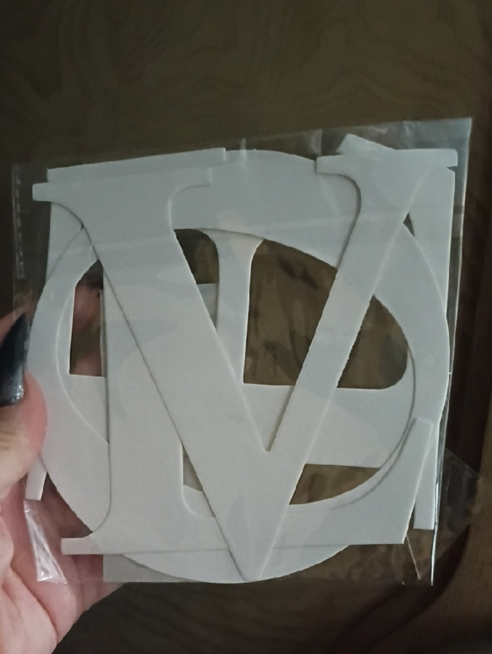 White Decorative Letter LoVe  Cutout
